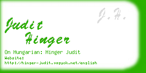 judit hinger business card